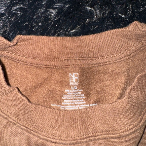 Brown cropped hoodie - Picture 2 of 2